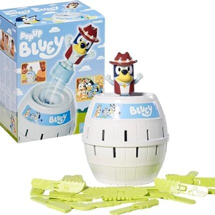 TOMY Games Pop Up Bluey Kids Game - Family and Preschool Games and Bluey Toys for Family Game Night - Classic Kids Board Games - Kids Toys for 2-4 Players - Ages 4 Years and Up